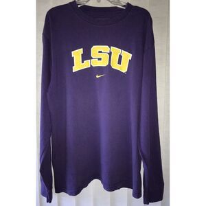 Nike LSU Tigers Purple Long‎ Sleeve Shirt T-Shirt Men's Medium